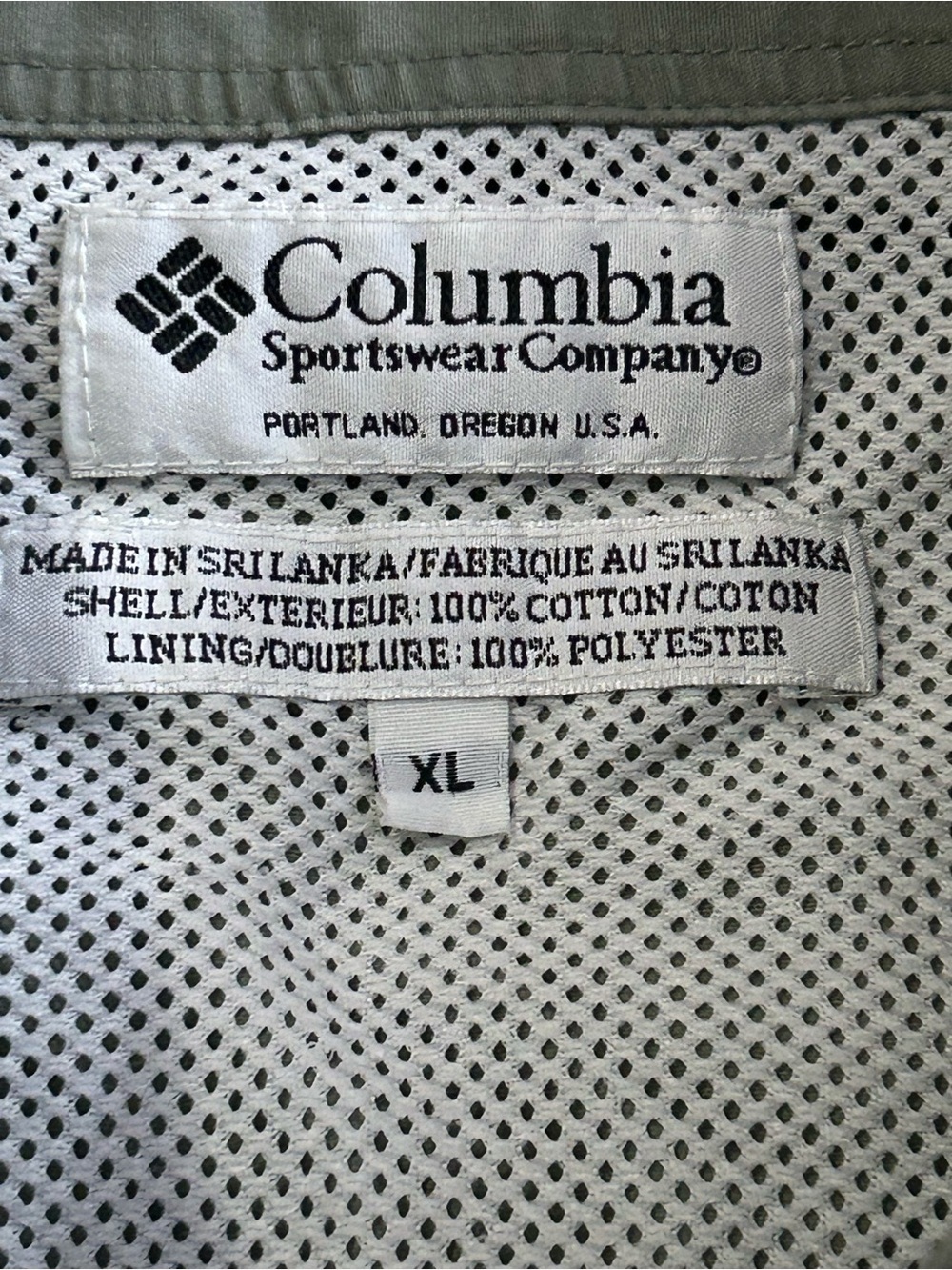Columbia PFG Shirt Mens XL Button Up Long Sleeve Vented Gray Fishing Pockets VTG - Picture 5 of 9
